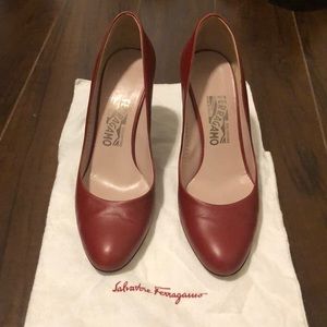 Salvatore Ferragamo red pumps